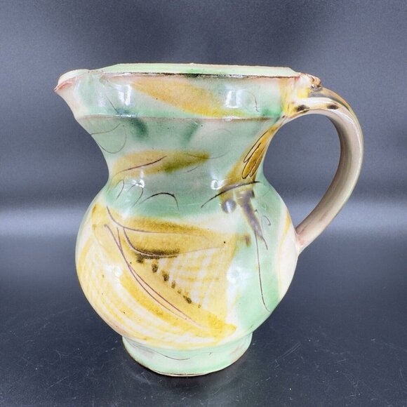 Vintage Italian Pottery Pitcher Carafe Hand Made Ceramic Made In Italy Decor VTG - Picture 14 of 16